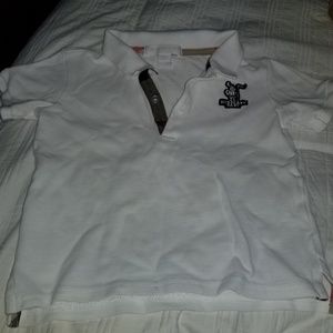 White polo style shirt